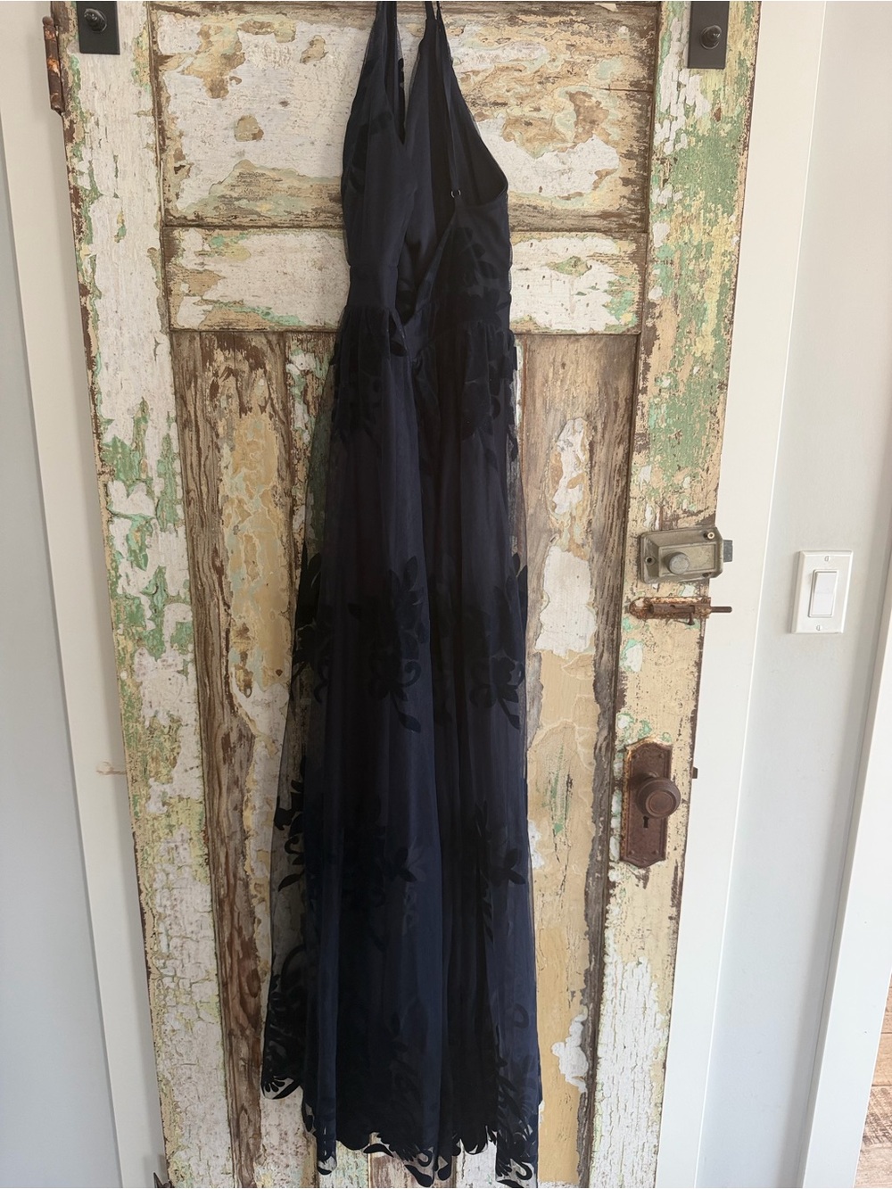 Elegant Navy Halter Maxi Dress - Brand: luxxel